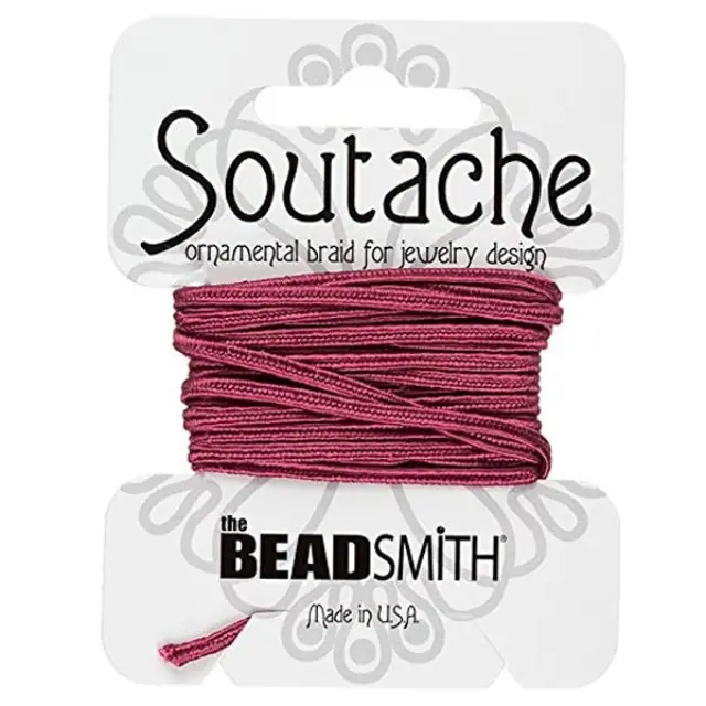 Κορδόνι Rayon Soutache, Rose - 0.8x3mm - 2.7m