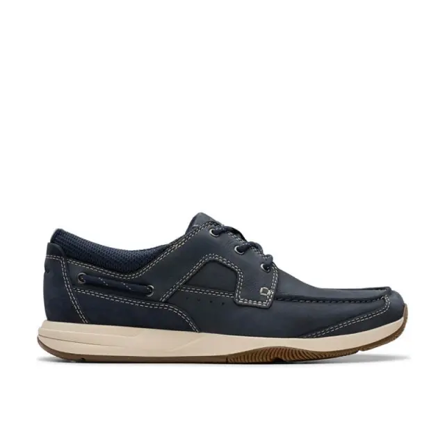 Clarks Sailview Lace Navy Navy Nubuck - 43