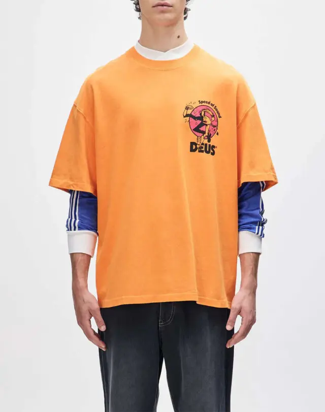 ROUGHNECK TEE PERSIMMON ORANGE ΜΠΛΟΥΖΑ ΑΝΔΡΙΚΟ Orange - XL