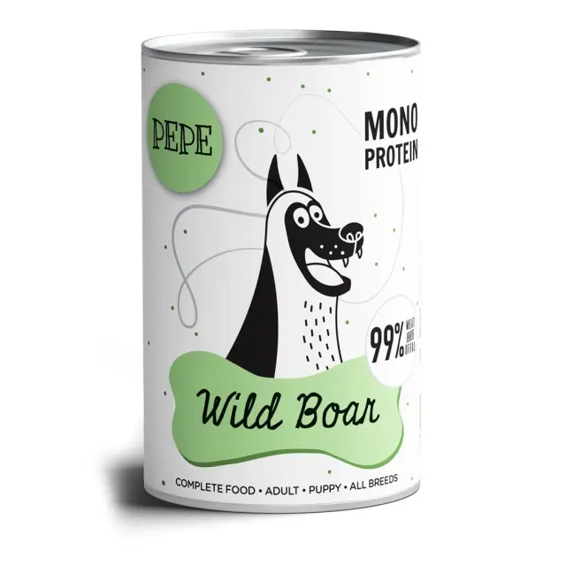PAKA ZWIERZAKA Pepe Wild Boar - wet dog food - 400g