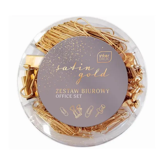Σετ Γραφείου Interdruk Gold (Συνδετήρες, Πιάστρες, Καρφ. Κεφαλάκι)/ 111318978 (INTERDRUK)