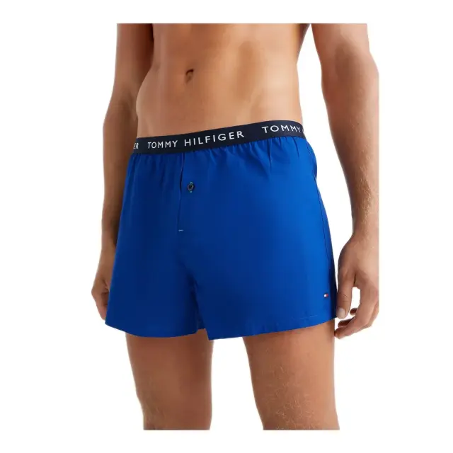 Tommy Hilfiger Ανδρικό Boxer Ποπλίνα Shorts - Τριπλό Πακέτο, Χρώμα Des Sky-Bold Blu-Light Cast 3