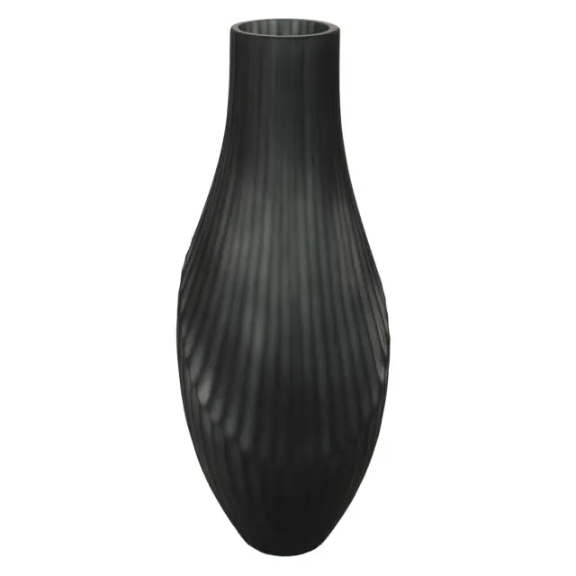 Βάζο Γκρι Γυαλί 27x27x49cm 2