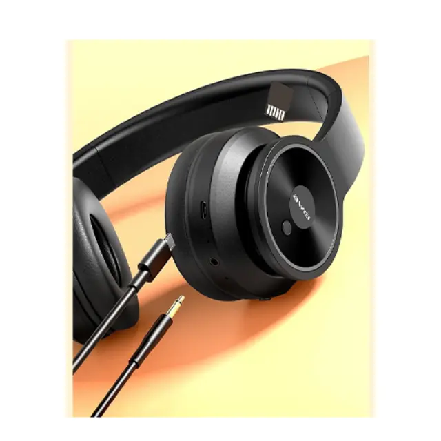 Awei A996BL Ασύρματα/Ενσύρματα On Ear Ακουστικά με 16 ώρες Λειτουργίας Μαύρα 2