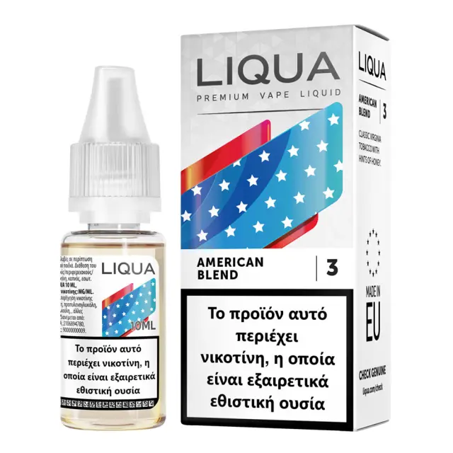 Liqua American Blend 3mg 10ml Υγρό Αναπλήρωσης