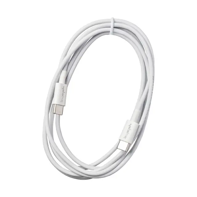 Καλώδιο Σύνδεσης και Φόρτισης Leki Orange Concept USB-C σε USB-C Fast Charging Λευκό 2m