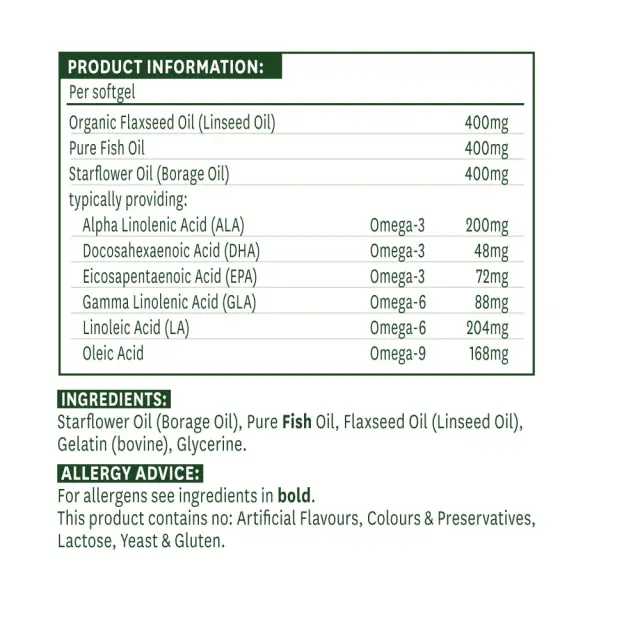 Natures Aid Complete EFA 1200 mg (Omega 3, 6 + 9) 2