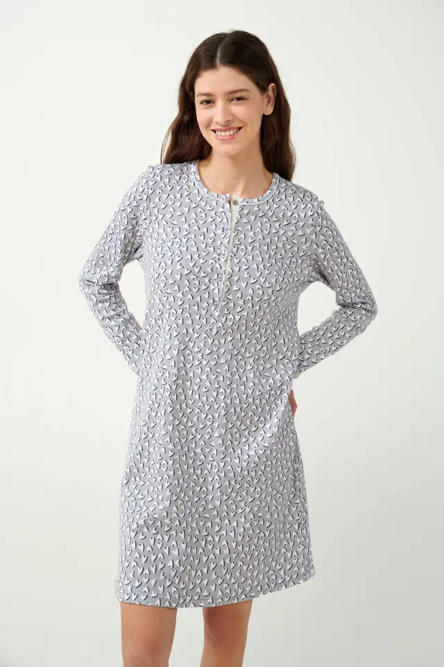 Vamp Νυχτικό Με Πατιλέτα Light Gray - S