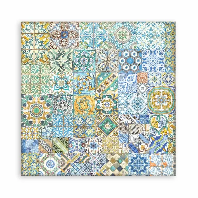 Τυπωμένο ύφασμα Stamperia, 30x30cm, Blue Dream, 4 τεμ. 2