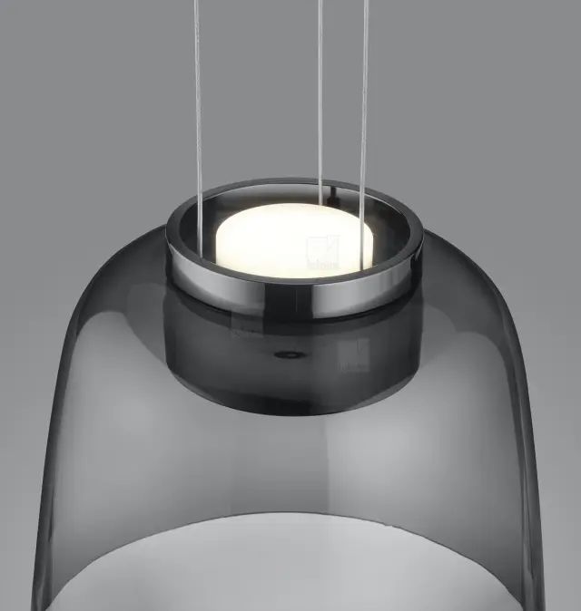 ROMO Pendant Luminaire Black Chrome LED 25W Direct/Indirect Μαύρο 2