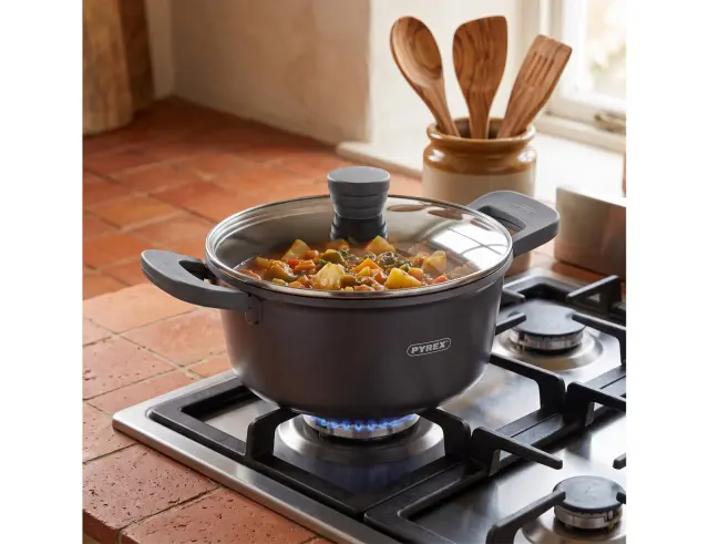 Κατσαρόλα Pyrex Navi με καπάκι, αντικολλητική επίστρωση, διάμετρο 24cm και χωρητικότητα 4.5L 27505