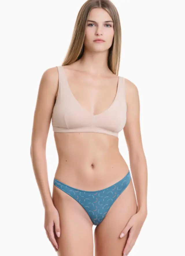 Walk γυναικείο σετ 2τμχ thong bamboo με σχέδια W2013-72-1 - XL