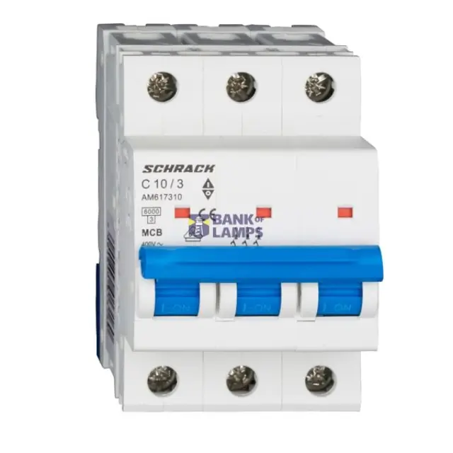Miniature Circuit Breaker (MCB) AMPARO 6kA, C 10A, 3-pole