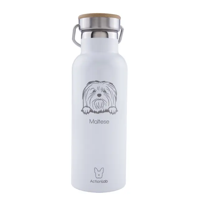 Eco Life Bamboo Thermos Bottle Maltese Λευκό 500ml Λευκό