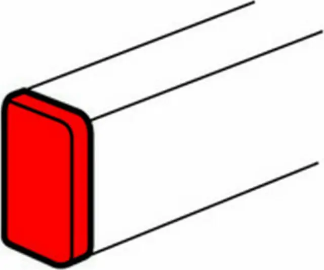 Left or right end cap - for adaptable DLP 50x105 - white