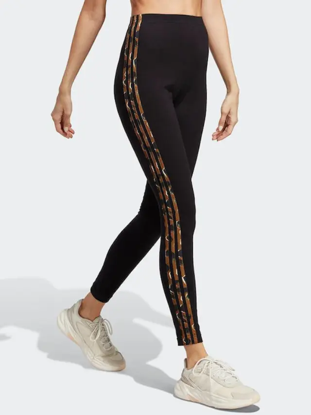 Adidas Training Γυναικείο Cropped Κολάν Ψηλόμεσο IC9678 Μαύρο - M 3