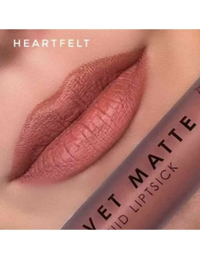 MUA Velvet Matte Liquid Lipstick Υγρό Ματ Κραγιόν Heartfelt 3ml 2