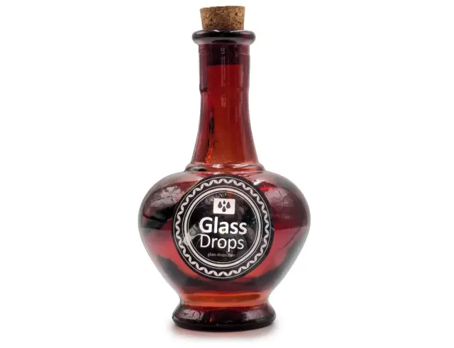 Διακοσμητικό Μπουκάλι με πώμα Glass Drops Navarra (5622DB738) Aπό 100% ανακυκλωμένο γυαλί, Xωρητικότητας 250ml, Διαστάσεων Ø 9 x Υ 15 cm, Terracotta 5622DB738 3