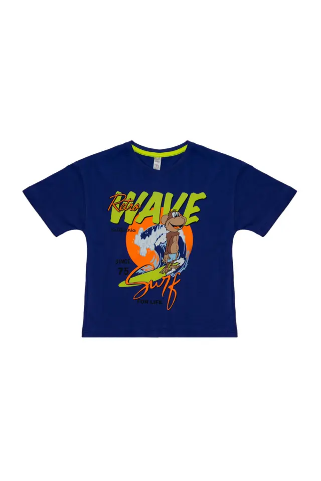 T-Shirt Kid Retro Wave Μωβ
