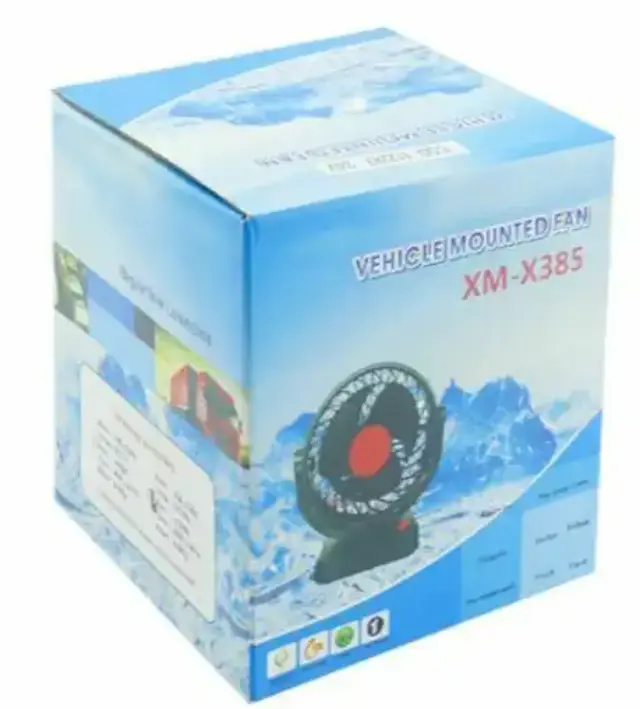 Ανεμιστήρας για Αναπτήρα Αυτοκινήτου 12V 8W 13cm με Περιστρεφόμενο Βραχίονα 360° XM-X385 Μαύρο 2