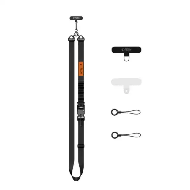 Tech-protect C9s Rope Crossbody Black/orange 2