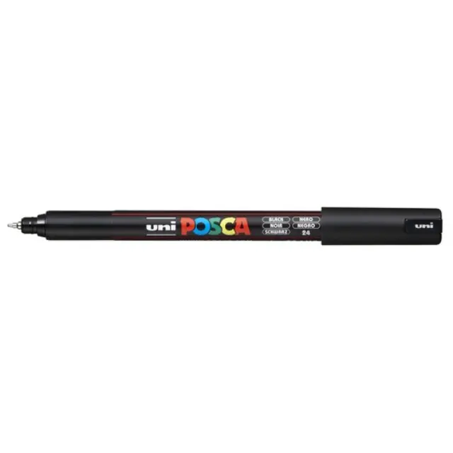 Μαρκαδόρος Σχεδίου Uni Posca PC-1MR με πάχος μύτης 0.7mm - BlackPC-1MR(E) - MAYPO