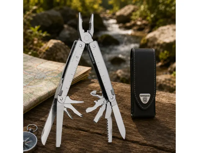 Ελβετικό Πολυεργαλείο Victorinox Tool με θήκη, 26 λειτουργίες και μήκος 11.5cm - Silver 3.0323.L