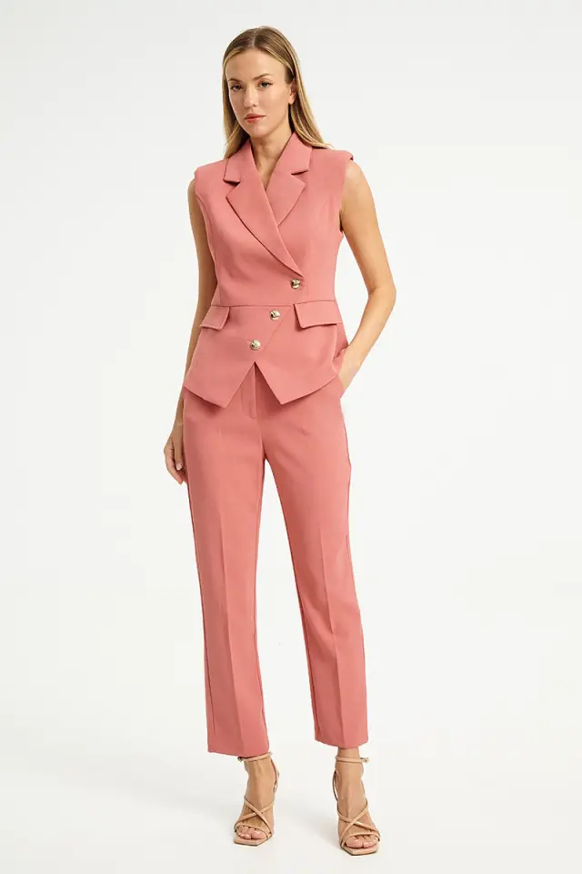 Tailored Γιλέκο με Χρυσά Κουμπιά TINOS VEST - XS 2