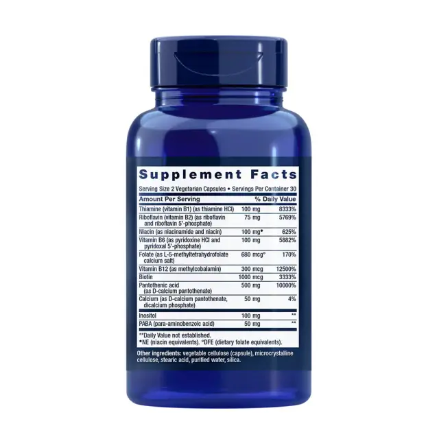 Life Extension Bio Active Complete B-Complex 60 Veg. Caps 2