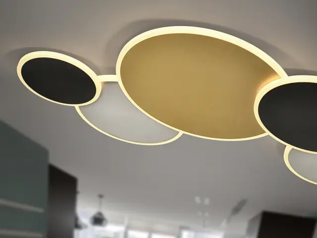 Umbra Large 236322 χρυσό-μαύρο-άσπρο φωτιστικό οροφής Άσπρο Μαύρο Χρυσό 3