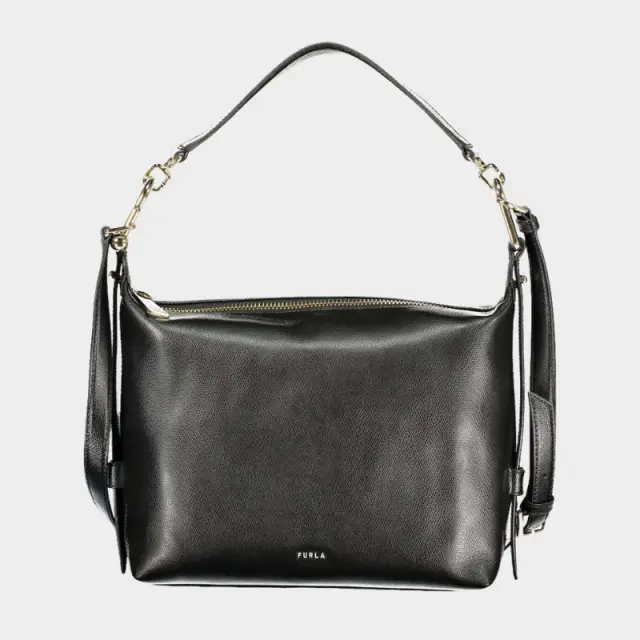 Furla - Γυναικεία Δερμάτινη Τσάντα Ώμου Tonie M WB01964-A0023-O6000 Μαύρο
