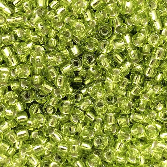 Χάντρα Miyuki Round Rocailles 8/0 - 14 - Silver Lined Chartreuse ~25gr