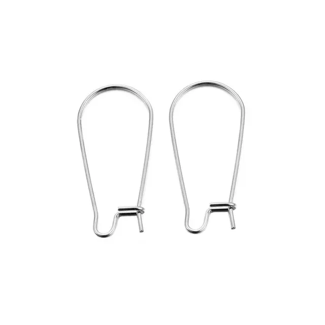 Σκουλαρίκι Kidney 20x9x0.6mm Ανοξείδωτο Ατσάλι 304 - 20τεμ