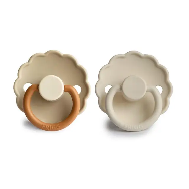 Σετ 2 Πιπίλες Σιλικόνης FRIGG Daisy - Desert/Cream 0-6 Μηνών Baby Oliver 2