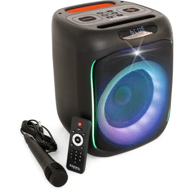 Ibiza CUBE180 Φορητό Ηχείο Bluetooth με Εφέ Φωτισμού