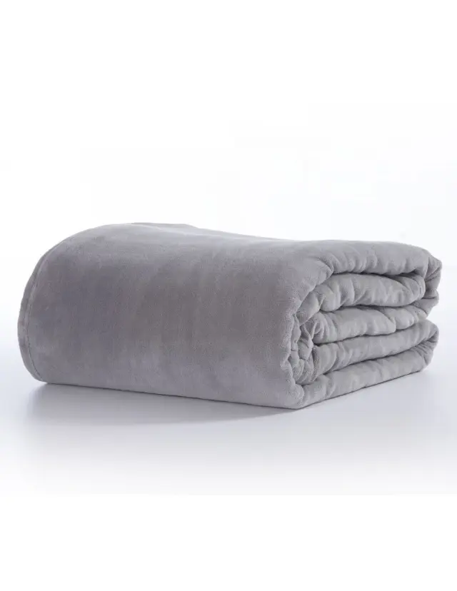 NEF-NEF ΚΟΥΒΕΡΤΑ FLEECE ΥΠΕΡΔΙΠΛΗ COSY, 100% ΠΟΛΥΕΣΤΕΡΑΣ - L.GREY (031660)