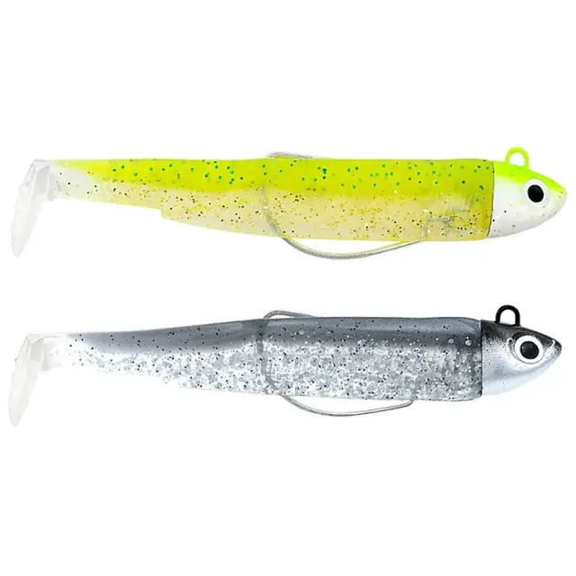 Σιλικονούχο Fiiish Black Minnow No1 Combo BM3034 Double Combo Search - 4,5gr Lime Juice + Silver Strike