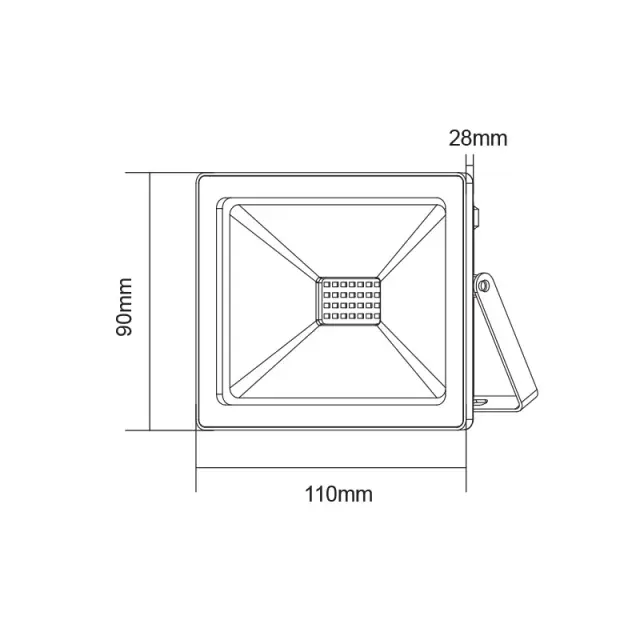 Aca Light LED SMD ΠΡΟΒΟΛΕΑΣ 230V AC 20W ΠΡΑΣΙΝΟ IP66 ΜΑΥΡΟ 2