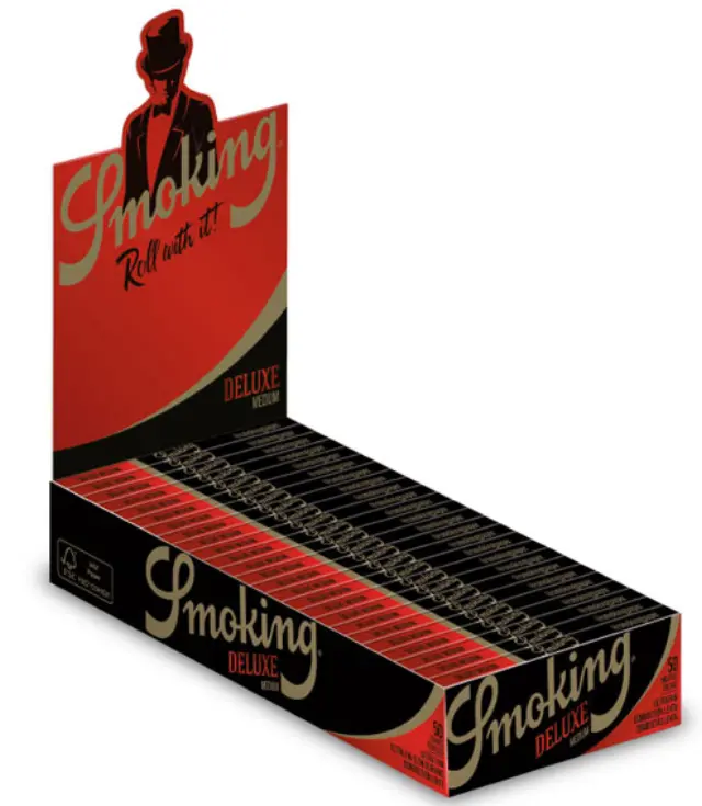 Smoking Χαρτάκια - Deluxe - Μαύρο - 1¼ 25τεμ.
