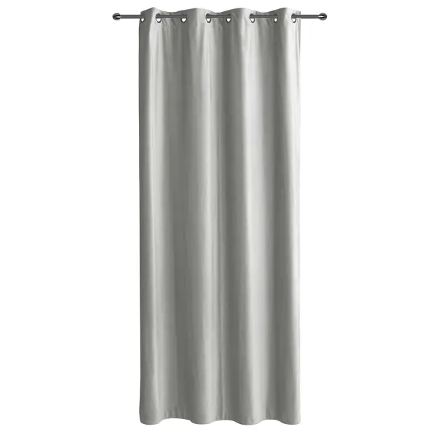 Κουρτίνα VELOUR Γκρι Με Τρούκς 140x260cm