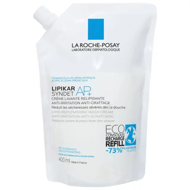 La Roche Posay | Lipikar Syndet AP+ Refill Κρεμώδες Αφρόλουτρο για το Ξηρό Δέρμα με Τάση Ατοπίας | 400ml