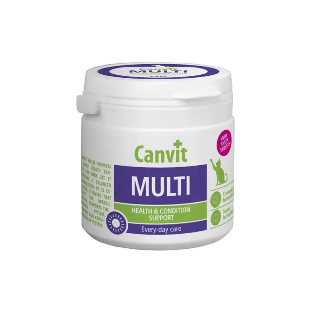 Canvit Multi Cat Βιταμίνες για Γάτες για Καθημερινή Φροντίδα 100gr/90 ταμπλέτες Μονόχρωμο