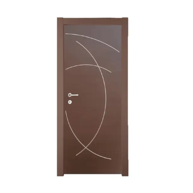Εσωτερική Πόρτα Wenge με inox ΚΠ 108