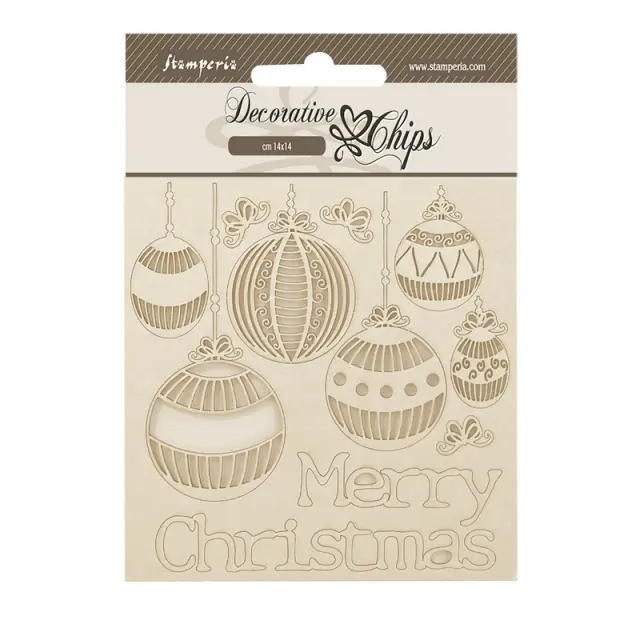 Chipboard Stamperia 14x14cm, The Nutcracker, Merry Christmas bauble