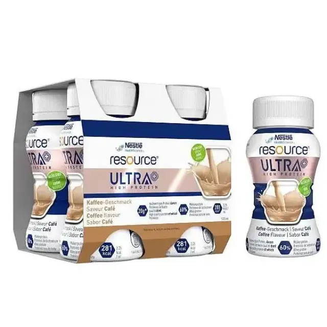 Nestlé Resource Ultra + High Protein με Γεύση Καφέ 4x200ml