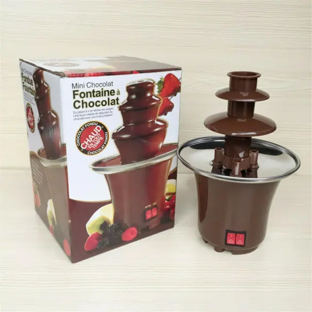 Mini Fondue Συντριβάνι Σοκολάτας με 3 Επίπεδα 500gr Καφέ