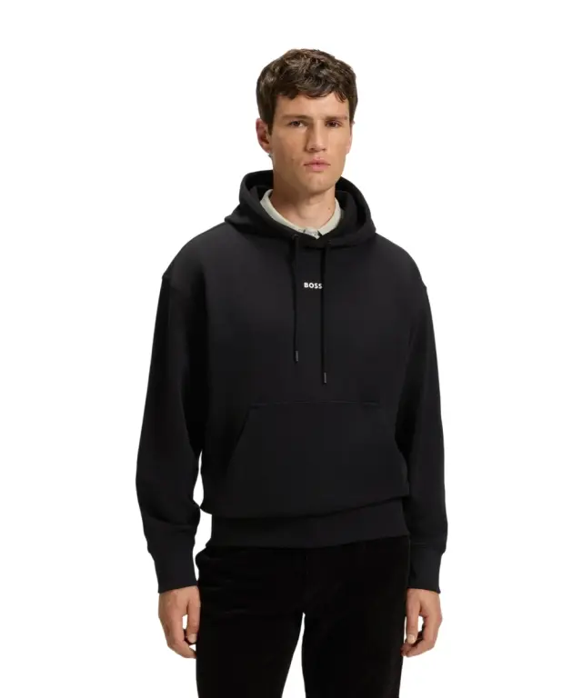 Hugo Boss - Ανδρικό Φούτερ Με Κουκούλα Wesmallhood Jersey 50514530-001 Μαύρο