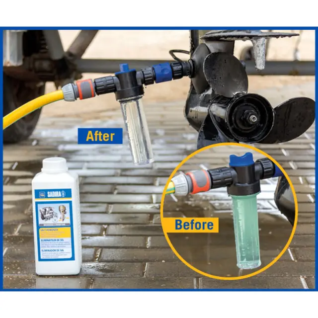 SADIRA Salt Remover Αφαλατικό Μηχανών 1LT με Συσκευή Ανάμιξης 2