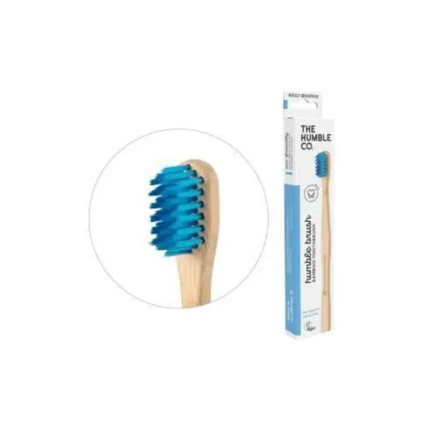 The Humble Co. Bamboo Toothbrush Adult Sensitive Blue Οδοντόβουρτσα Ενηλίκων Μαλακή Μπλε, 1τμχ