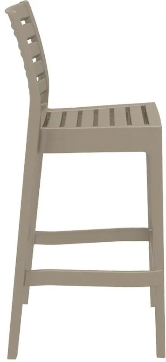 Σκαμπό Bar Στοιβαζόμενο ARES Dove Grey PP 45x51x108cm 3